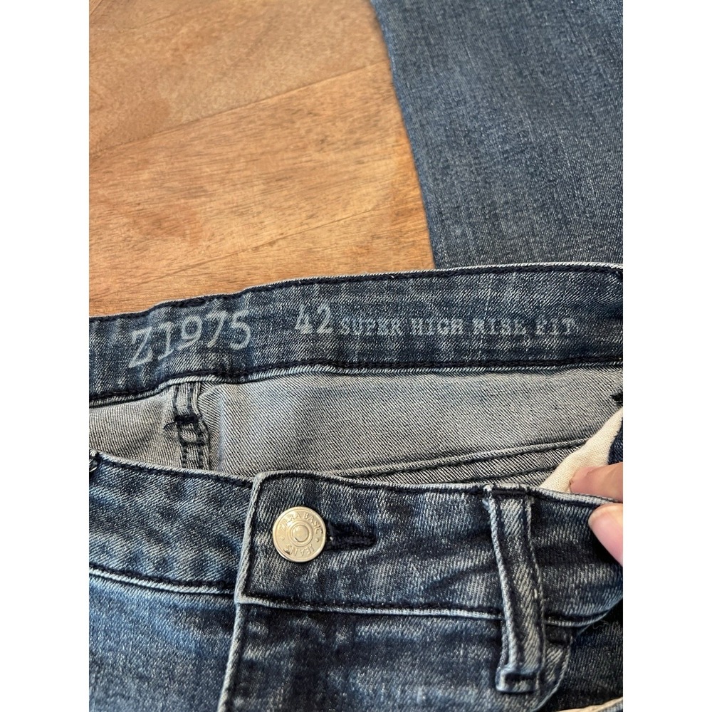Zara Z1975 280735 Jeans Women's US 10 EU 42 Medium Wash Stretch Super HIgh Rise - Picture 4 of 9